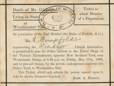 Leżąc w stanie Gladstone autorstwa English School