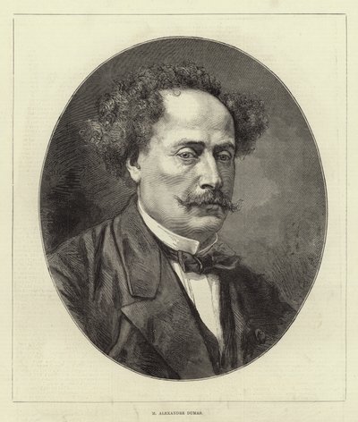 Pan Alexandre Dumas (rycina) autorstwa English School