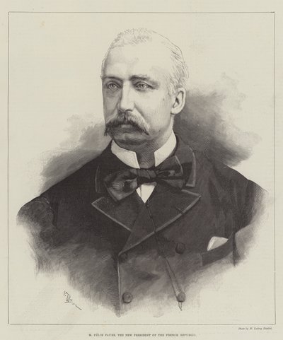 M Felix Faure, nowy prezydent Republiki Francuskiej (grafika) autorstwa English School