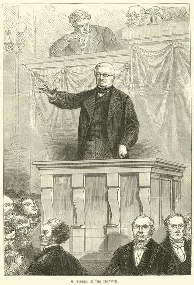 M Thiers na trybunie, 1871 autorstwa English School