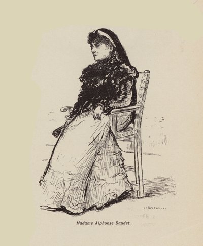 Madame Alphonse Daudet (litografia) autorstwa English School