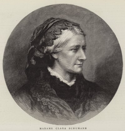 Madame Clara Schumann (Grawerowanie) autorstwa English School