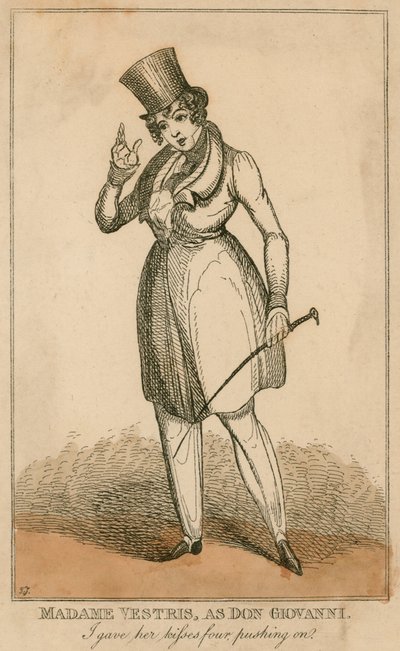 Madame Vestris jako Don Giovanni autorstwa English School