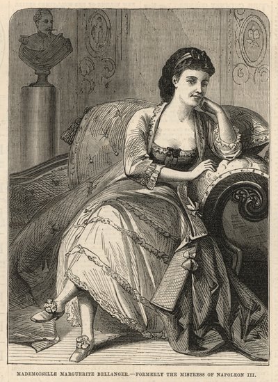 Mademoiselle Marguerite Bellanger, dawniej kochanka Napoleona III autorstwa English School