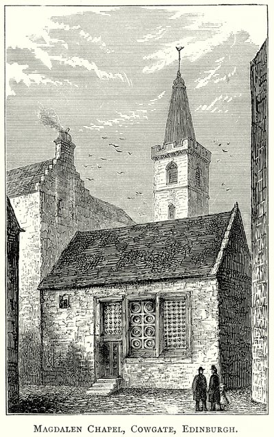 Kaplica Magdaleny, Cowgate, Edynburg (grawerunek) autorstwa English School