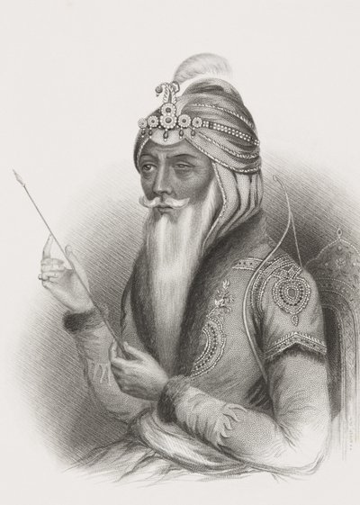 Maharaja Ranjit Singh, z „Galerii Portretów Historycznych”, wydanej ok. 1880 r. autorstwa English School