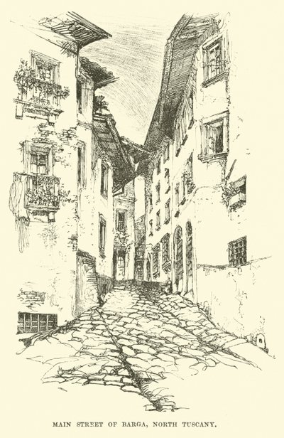 Główna ulica Barga, Północna Toskania autorstwa English School