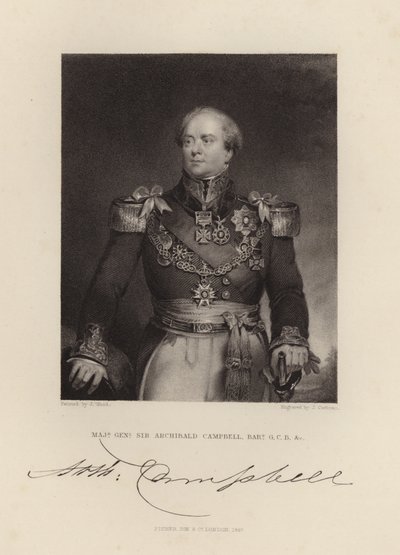 Generał dywizji Sir Archibald Campbell autorstwa English School
