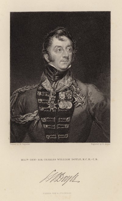 Generał dywizji Sir Charles William Doyle autorstwa English School