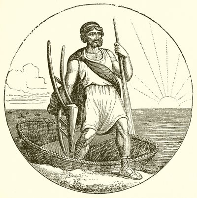 Człowiek w Coracle autorstwa English School
