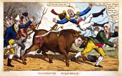 Manchester Bull Hunt autorstwa English School