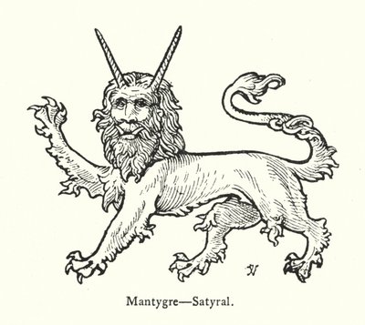 Mantygre, Satyral (rycina) autorstwa English School