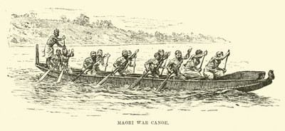 Maori War Canoe autorstwa English School