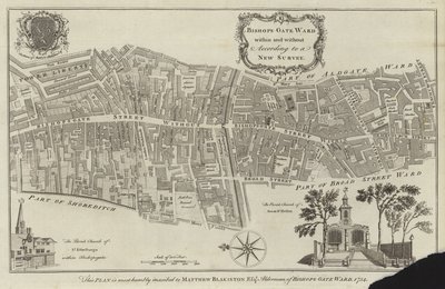 Mapa Bishopsgate Ward, Londyn autorstwa English School
