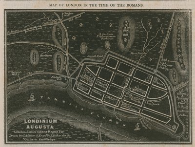 Mapa Londynu w czasach Rzymian autorstwa English School