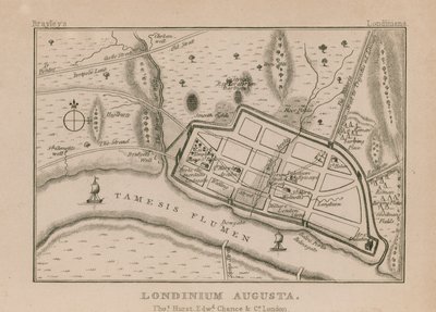 Mapa rzymskiego Londynu autorstwa English School