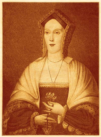 Margaret Pole, hrabina Salisbury, ilustracja do „Krótkiej historii ludu angielskiego (tom II)” autorstwa Johna Richarda Greena autorstwa English School