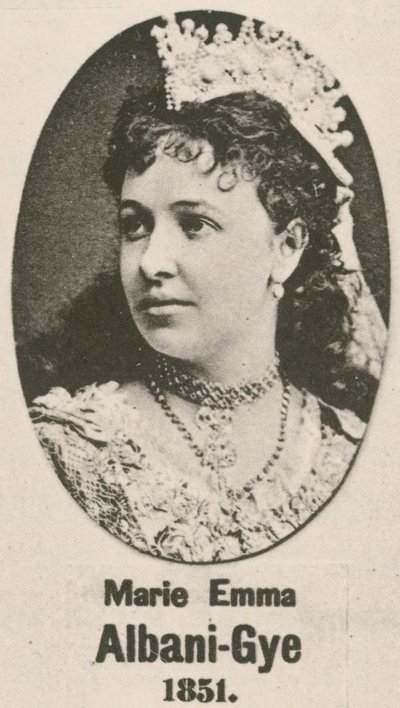 Marie Emma Albani-Gye (wklęsłodruk) autorstwa English School