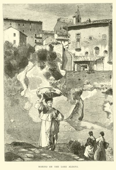 Marino nad jeziorem Albano autorstwa English School