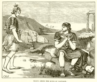 Marius wśród ruin Kartaginy autorstwa English School