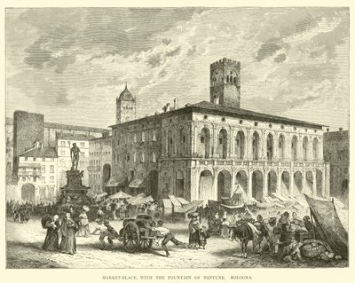 Rynek z Fontanną Neptuna, Bolonia autorstwa English School