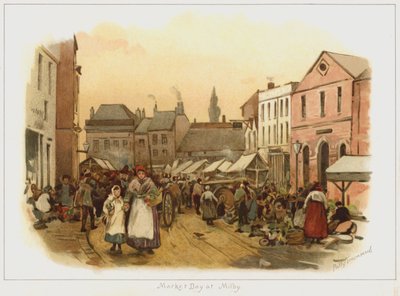 Dzień targowy w Milby (druk kolorowy) autorstwa English School
