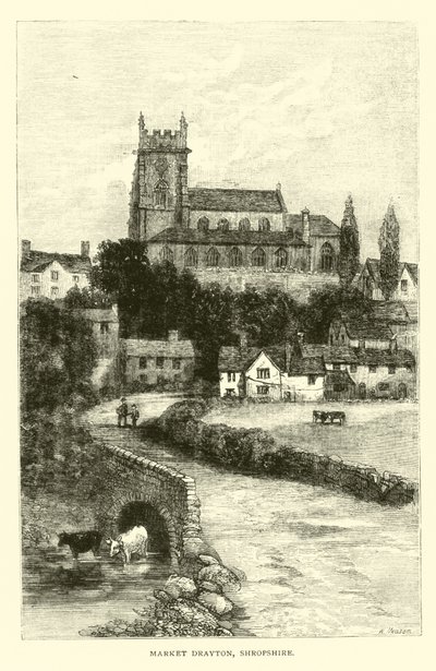 Rynek Drayton, Shropshire autorstwa English School