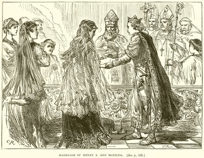 Małżeństwo Henryka I i Matyldy autorstwa English School