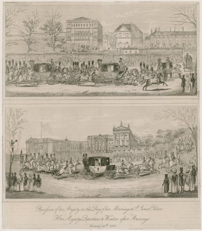 Ślub królowej Wiktorii i księcia Alberta, 10 lutego 1840 r autorstwa English School