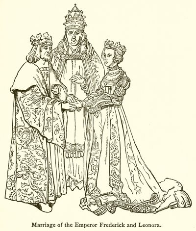 Małżeństwo cesarza Fryderyka i Leonory autorstwa English School