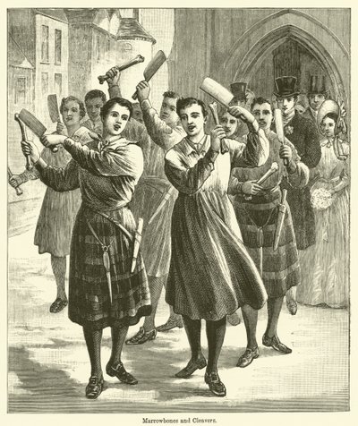 Kości szpikowe i tasaki (grawerowanie) autorstwa English School