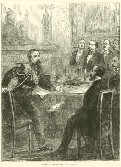 Marszałek Leboeuf na posiedzeniu Rady, 1870 r. autorstwa English School