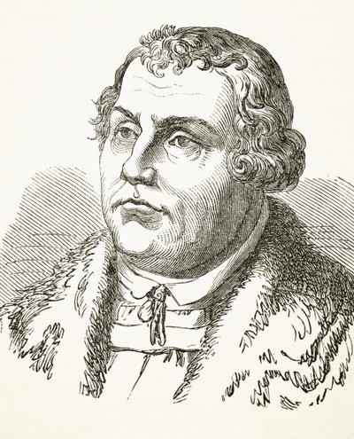 Martin Luther, z „The National and Domestic History of England” Williama Hickmana Smitha Aubreya (1858-1916) opublikowanego w Londynie ok. 1890 r. autorstwa English School