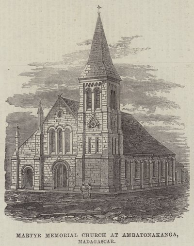 Kościół Pamięci Męczenników w Ambatonakanga, Madagaskar (rycina) autorstwa English School