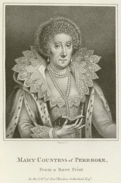 Mary, hrabina Pembroke (rycina) autorstwa English School