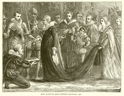 Maria Królowa Szkotów wkraczająca do Holyrood, 1561 autorstwa English School