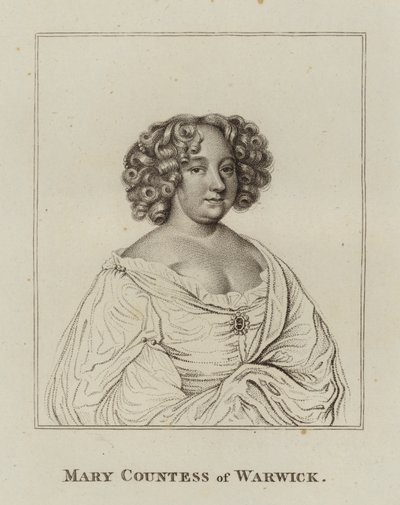Mary Rich, hrabina Warwick (grawerowanie) autorstwa English School