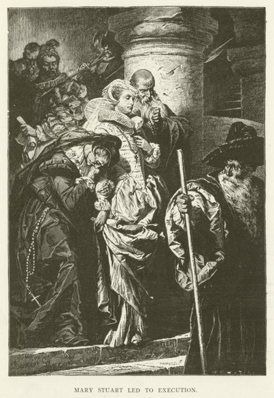 Mary Stuart poprowadzona na egzekucję autorstwa English School