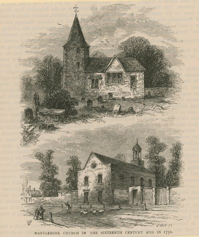 Kościół Marylebone autorstwa English School