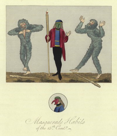 Zwyczaje maskarady z XV wieku autorstwa English School
