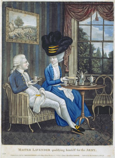 Mistrz Lavender Kwalifikujący się do wojska, wyd. Carington Bowles (fl.1744-93), 1781 (rycina mezzotinta) autorstwa English School