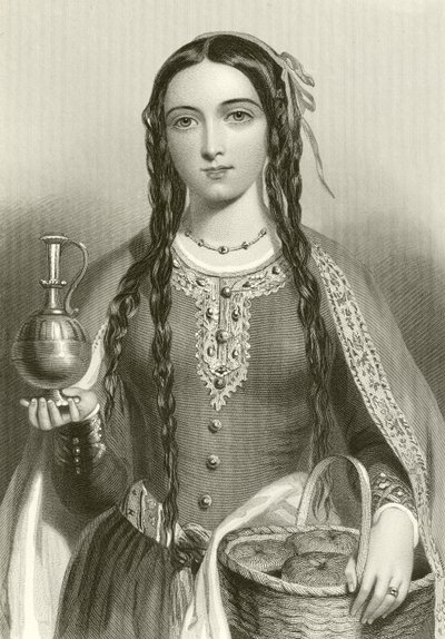 Matylda Szkocji, królowa króla Henryka I autorstwa English School