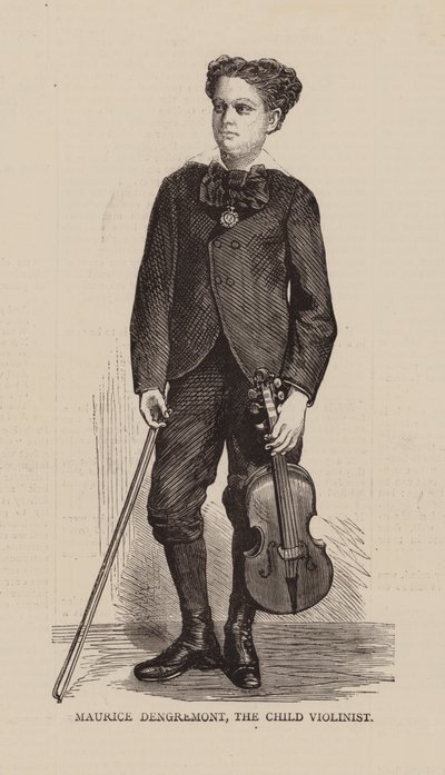 Maurice Dengremont, Dziecięcy skrzypek (rycina) autorstwa English School