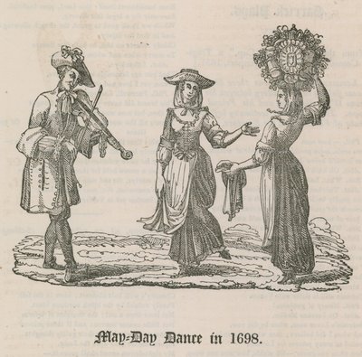 Taniec pierwszomajowy w 1698 r. autorstwa English School