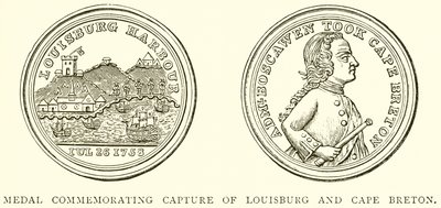 Medal upamiętniający zdobycie Louisburga i Cape Breton autorstwa English School