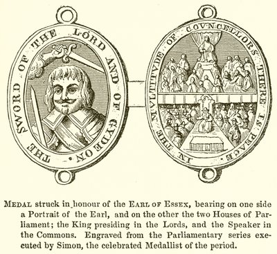 Medal wybity na cześć hrabiego Essex autorstwa English School