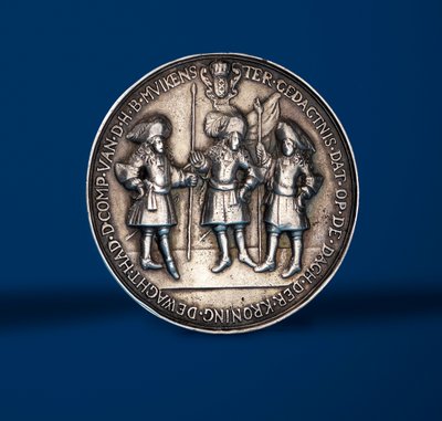 Medal upamiętniający uroczystość koronacji Wilhelma i Marii w Amsterdamie, 1869 (srebrny) (rewers z 419671) autorstwa English School