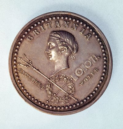 Medal upamiętniający zdobycie przez Brytyjczyków Quebecu autorstwa English School