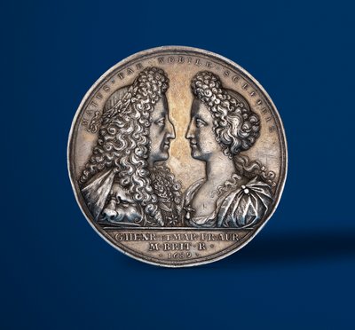 Medal upamiętniający koronację Wilhelma i Marii, 1689 (srebrny) (awers z 419668) autorstwa English School