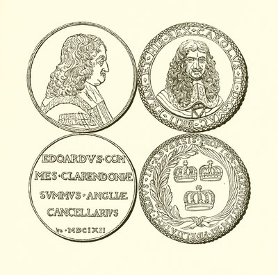 Medal Clarendona i Medal upamiętniający Restaurację autorstwa English School